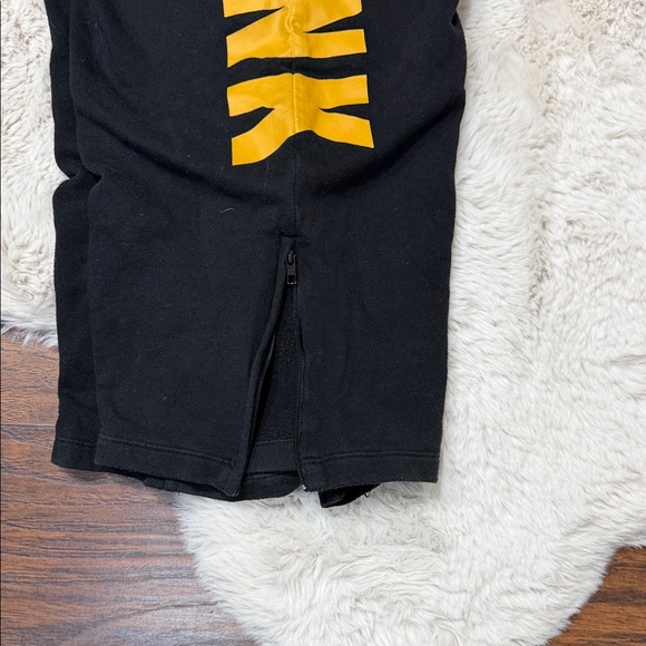 PINK Victoria's Secret Black Sweatpants with Gold Lettering - Picture 3 of 5